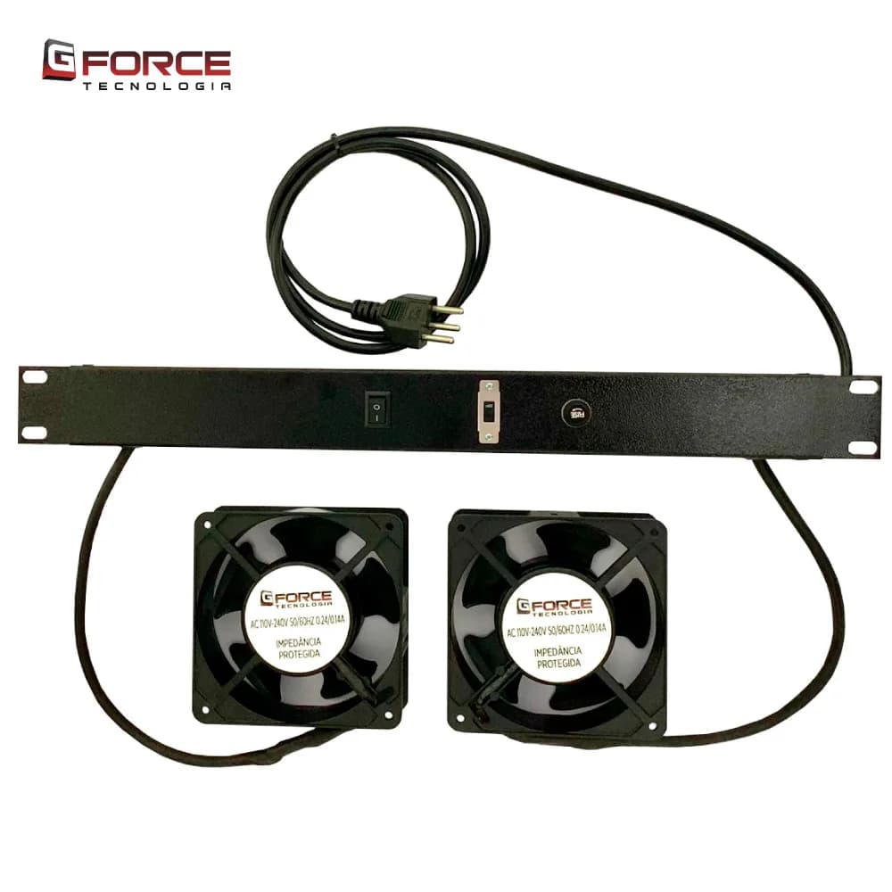 Kit de Ventilação com 2 Cooler Rack Servidor