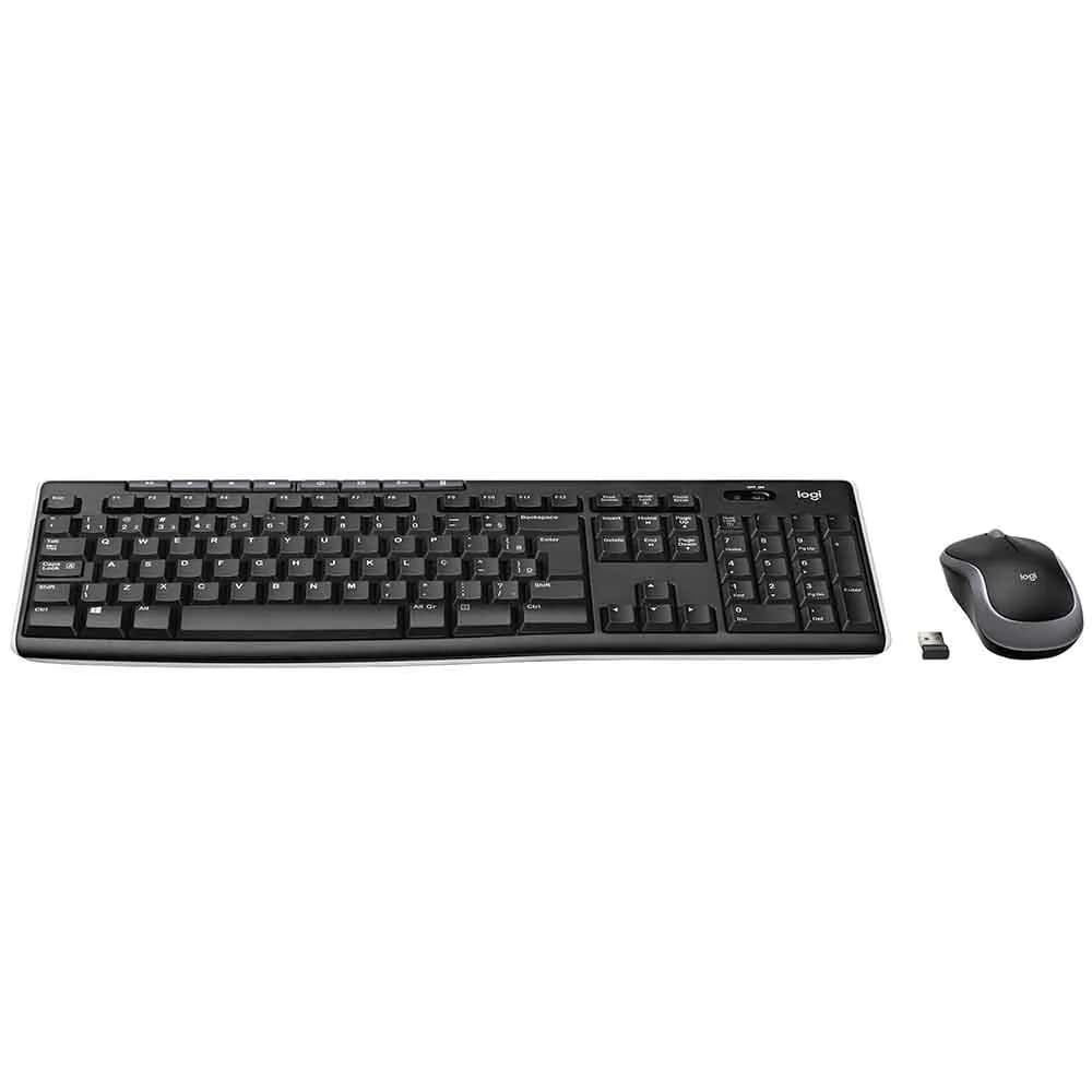 Kit Mouse e Teclado Logitech MK270 sem Fio Preto