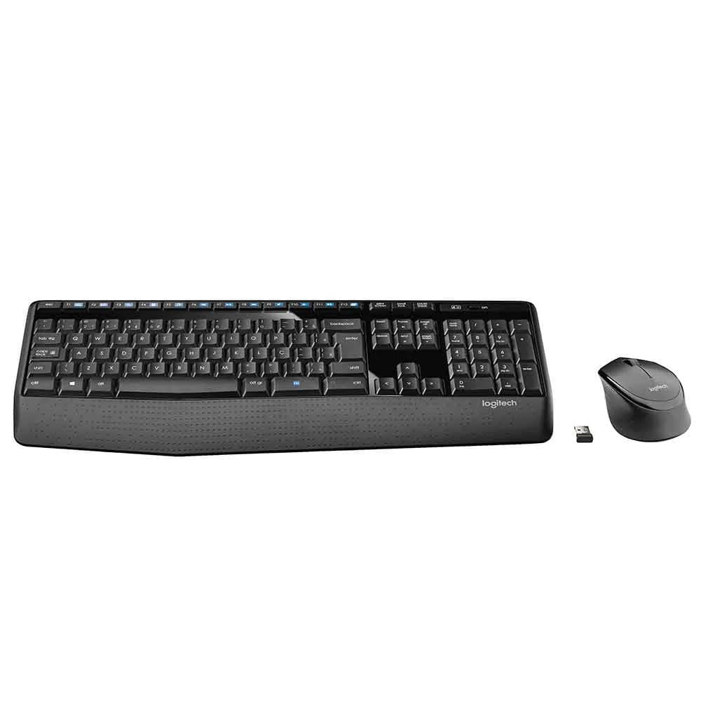 Kit Mouse e Teclado Logitech MK345 sem Fio Preto