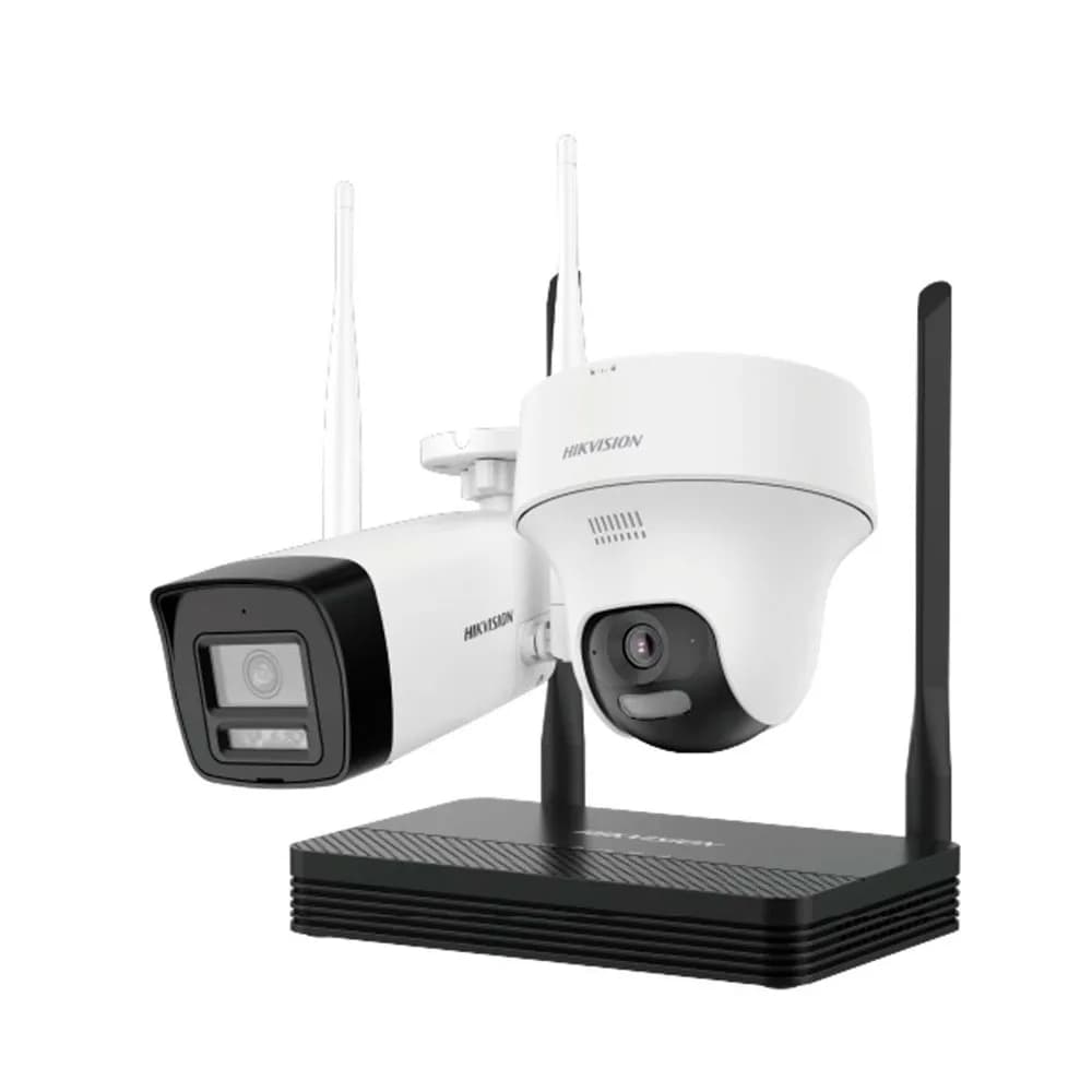 Kit Wi-Fi Easylink 1 NVR 4 Canais, 1 Câmera IP Bullet 2MP e 1 Câmera IP Turret 2MP DS-J142I/NKS422W02