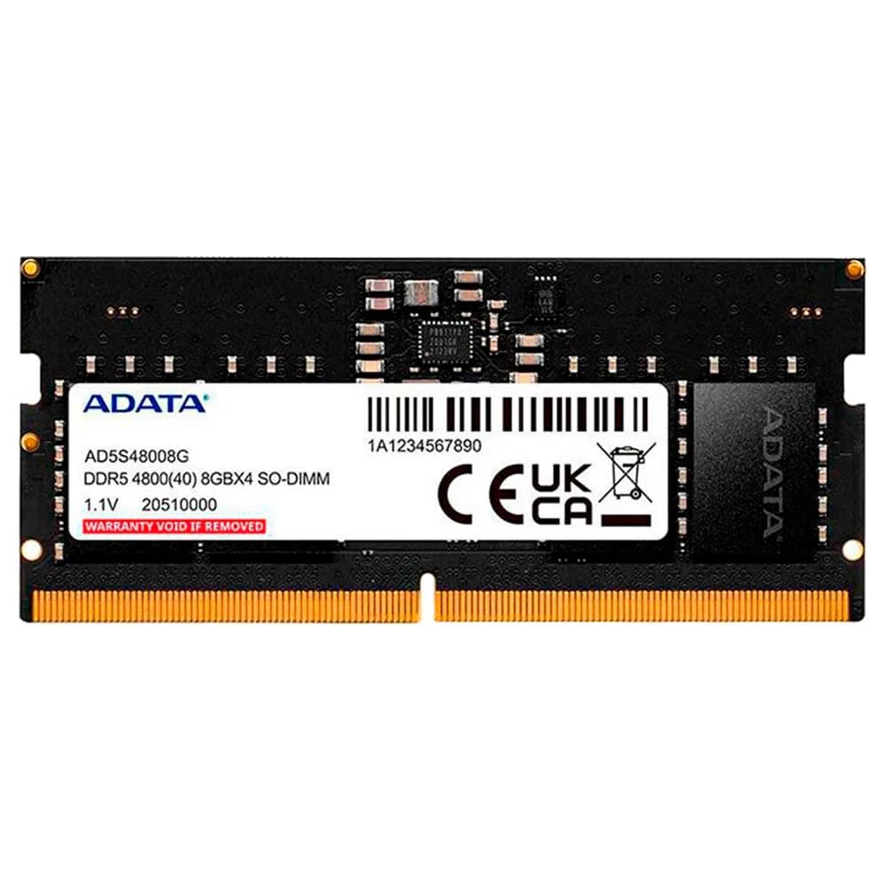Memória Adata 8GB DDR5 4800Hz Notebook - AD5S48008G-S