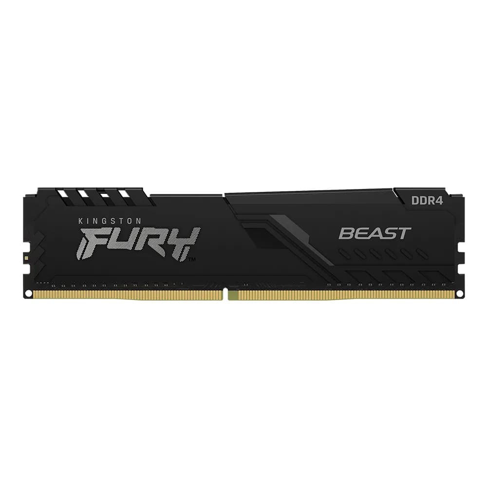 Memória Kingston Fury Beast 8GB DDR4 3200MHz 1.35V Black Desktop - KF432C16BB/8