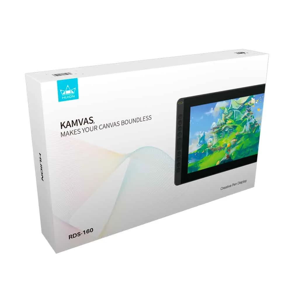 Mesa Digitalizadora RDS160-K Huion Kamvas - Tamanho 16", Tela Full HD, com 10 Botões Programaveis