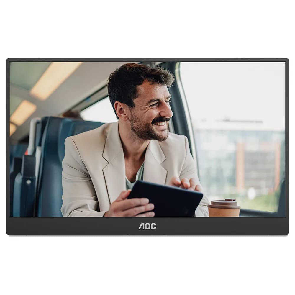 Monitor Portátil AOC 15,6" 16T20E2/78 FHD IPS USB-C com Capa Magnética Alto-Falantes