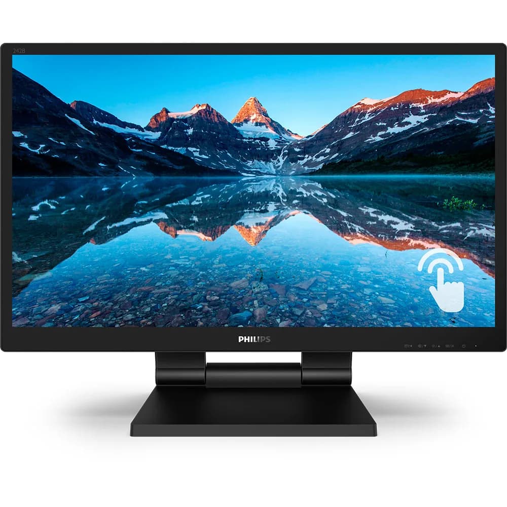 Monitor Touch Screen Philips 242B9T 23,8" FDH / 60Hz / 5ms / VGA / HDMI / DVI / DP 1.2 / USB / VESA