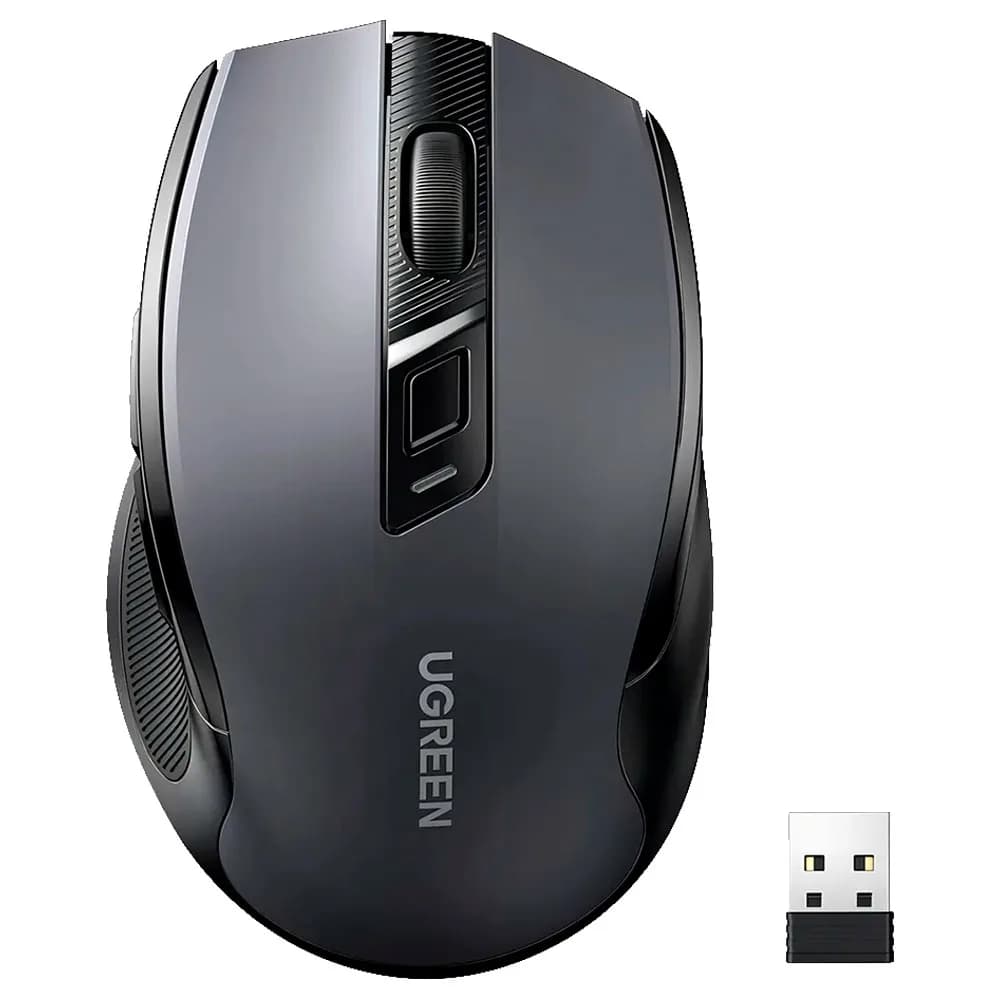 Mouse Ugreen Ergonômico sem Fio 2.4G 6 Botões DPI Máximo de 4000 Preto - MU006