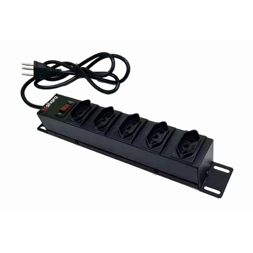 PDU Filtro de Linha TS Shara + Protetor 5 Tomadas Bivolt Cabo 1,5M Preto Metálico - 560