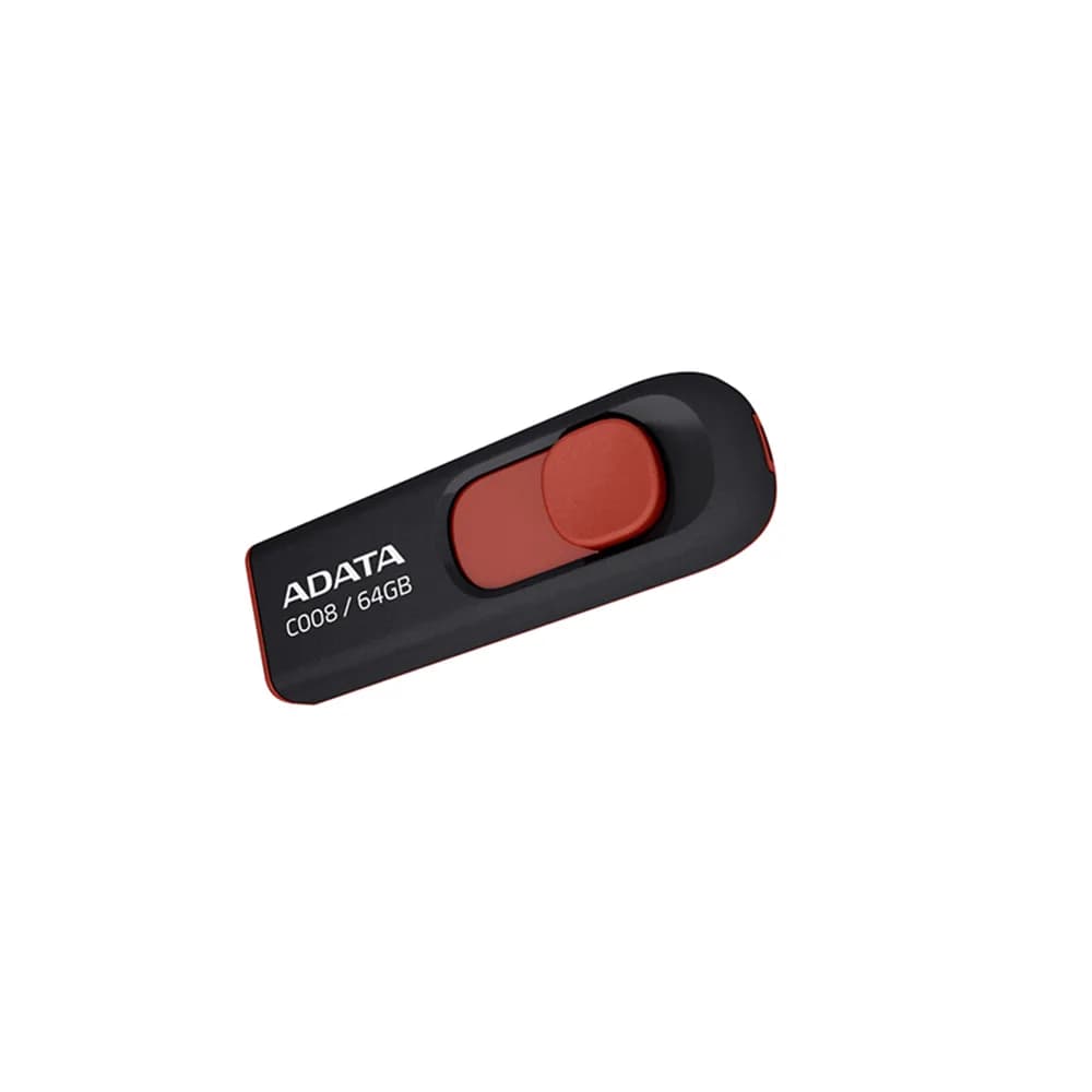 Pen Drive Adata AC008 64GB Preto/Vermelho AC008-64G-RKD