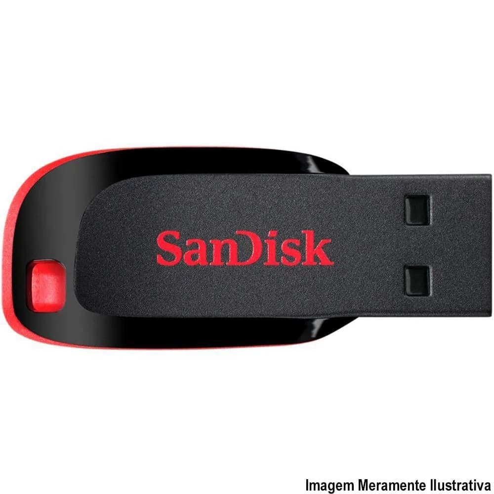 Pen Drive SanDisk Cruzer Blade SDCZ50 32GB PTO - SDCZ50-032G-B35
