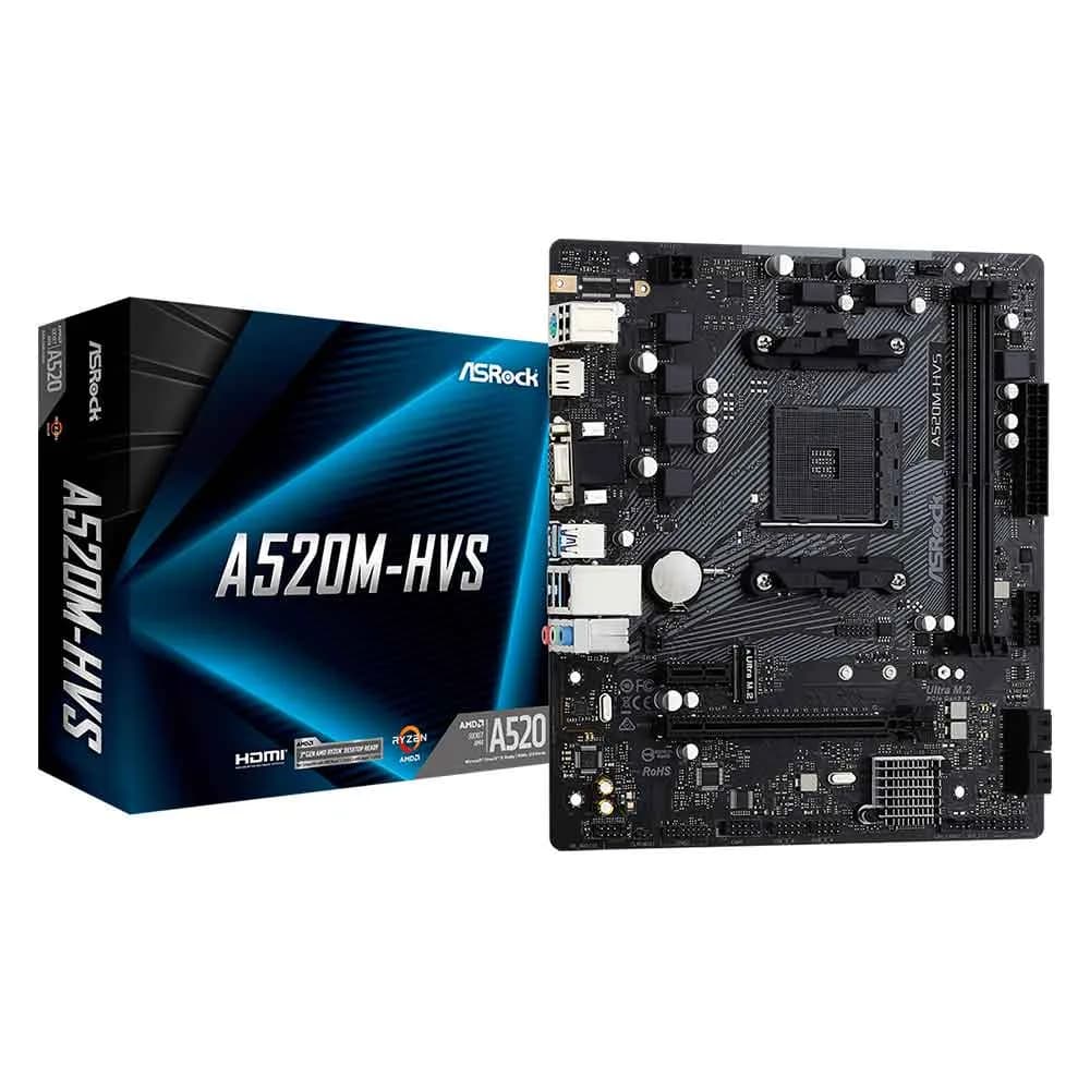 Placa Mãe (AMD) ASRock A520M-HVS DDR4 AM4