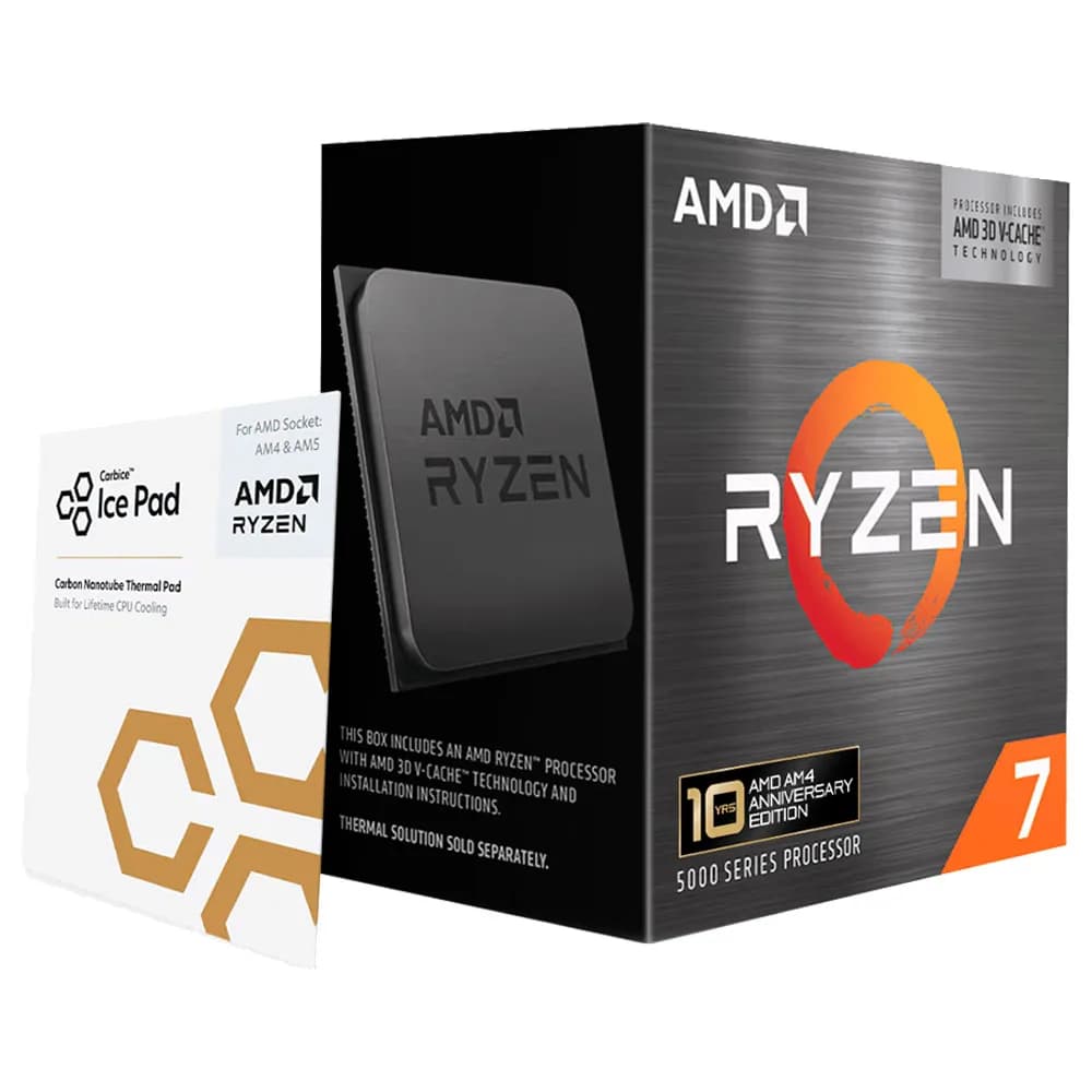 Processador AMD Ryzen 7 5800X3D 3.4GHz (Turbo 4.5GHz) 96MB Cache AM4 100-100000651POF