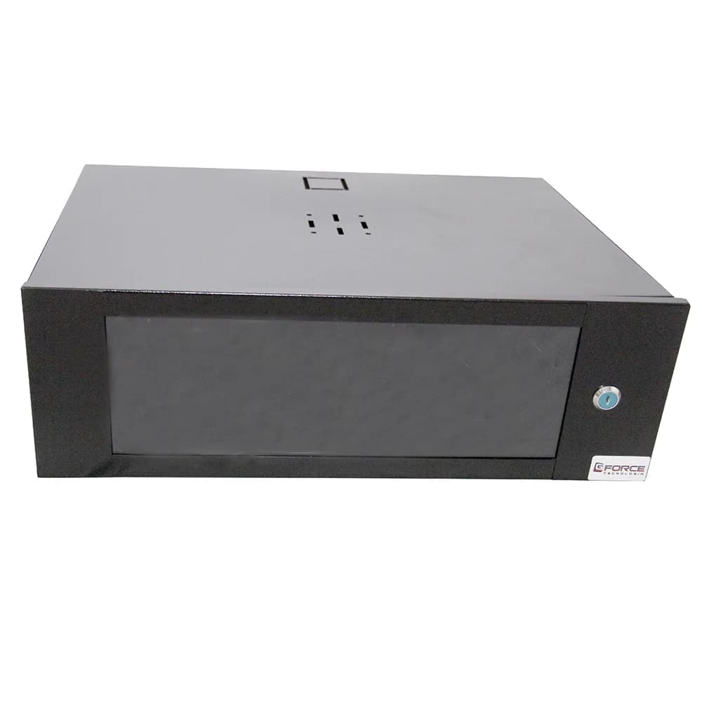 Rack Servidor GForce Padrão 19 POL 3U x 350 Parede Visor de Acrilico PT