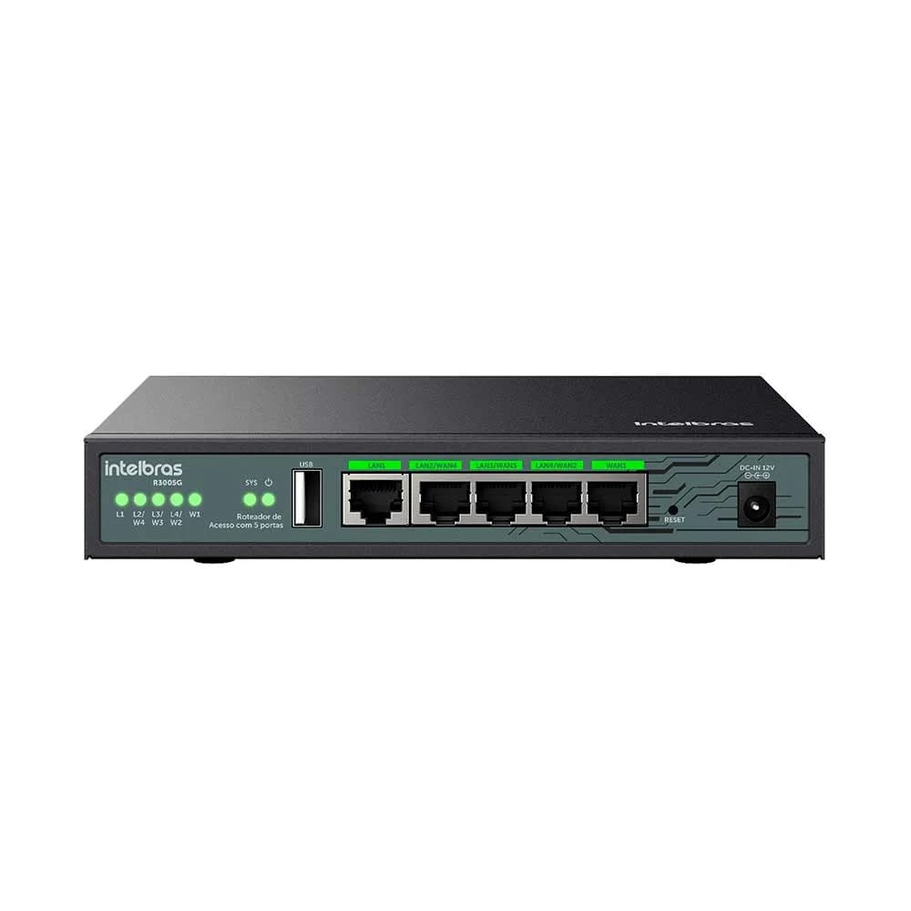Roteador de Acesso e Load Balance Intelbras R3005G c/ Até 4 WAN Giagbit- 4750180
