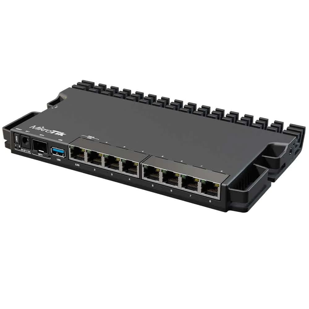 Roteador Router Board PoE 07 Portas GE + 01 Porta 2.5G + 01 Porta SFP+ RB5009UG+S+IN - MikroTik