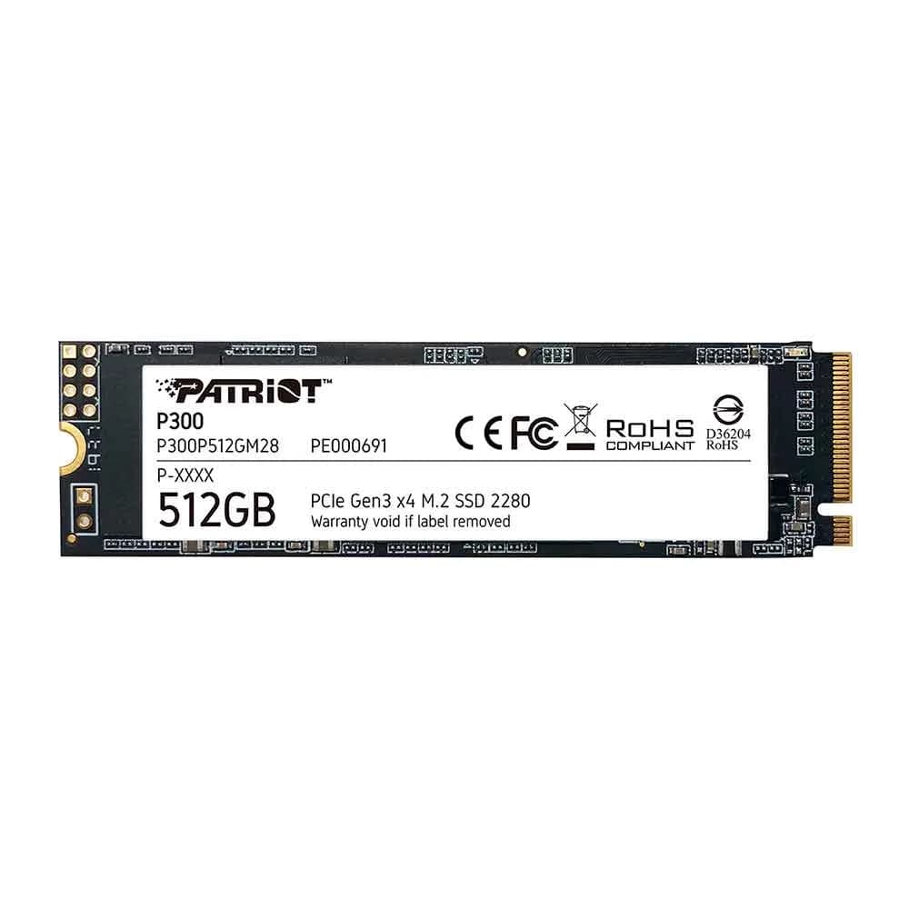 SSD Patriot P300 512GB M.2 2280 NVMe PCIe GEN 3x4 - P300P512GM28
