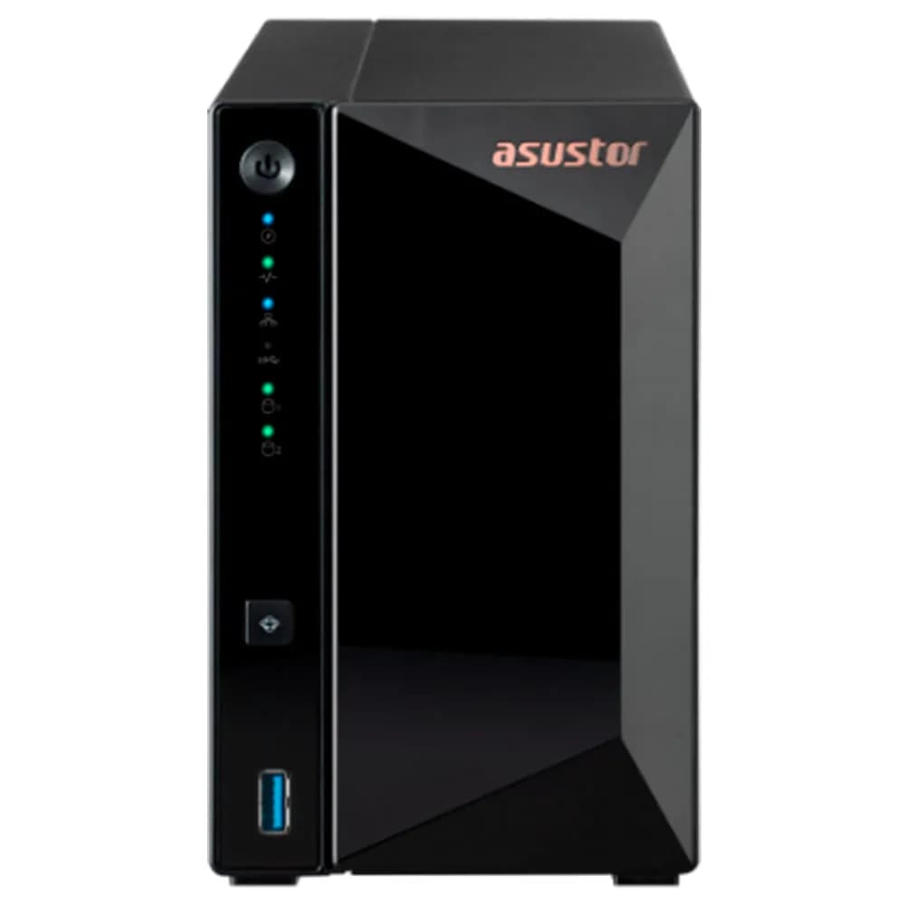 Storage nas Asustor Torre S/HD 2 Baias Realtek RTD1619B 1 Porta LAN 2.5GB - AS3302T V2-US
