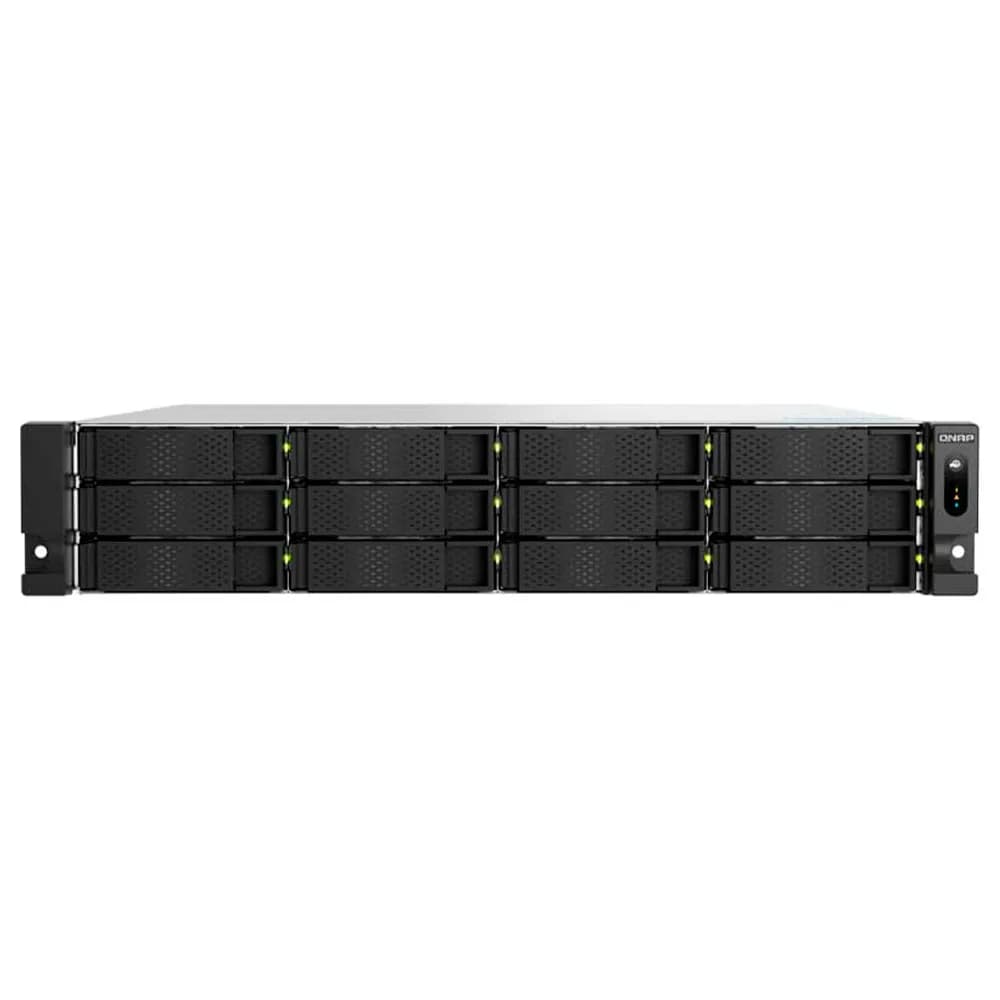 Storage nas Qnap 12 Baias AMD Ryzen 8-CORE 32GB RAM DDR5 4P LAN 2P USB - TS-H1277AXU-RP-R7-32G-US