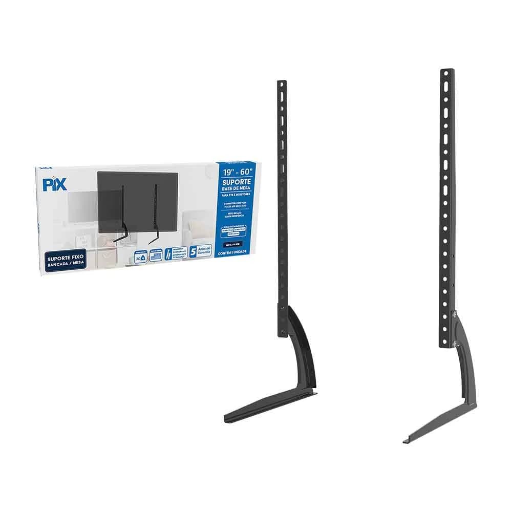 Suporte TV Base de Mesa 19" a 60" Preto PIX - 079-0106