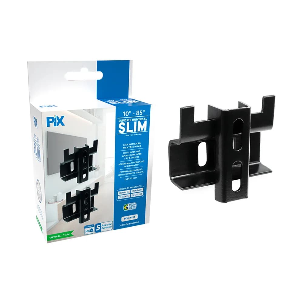 Suporte TV Fixo Universal 10" a 85" Slim PIX - 079-0023
