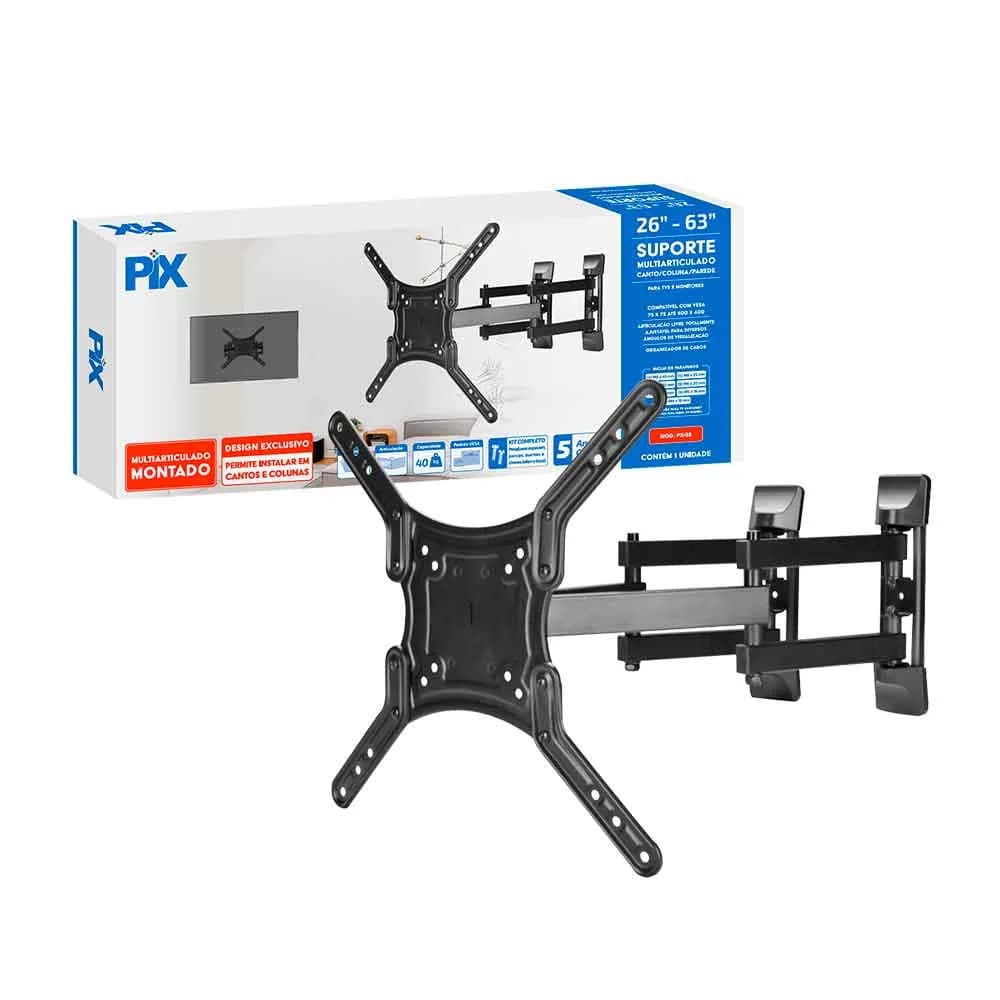 Suporte TV Santana Multi-Articulado 26" a 63" Montado - 079-0058