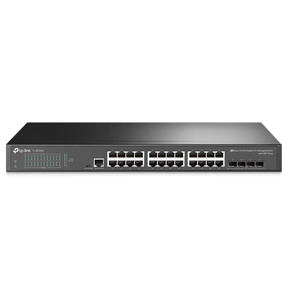 Switch Gerenciavel TP-Link L2+ 24 Portas Gigabit TL-SG3428 e 4 Slots SFP Jetstream