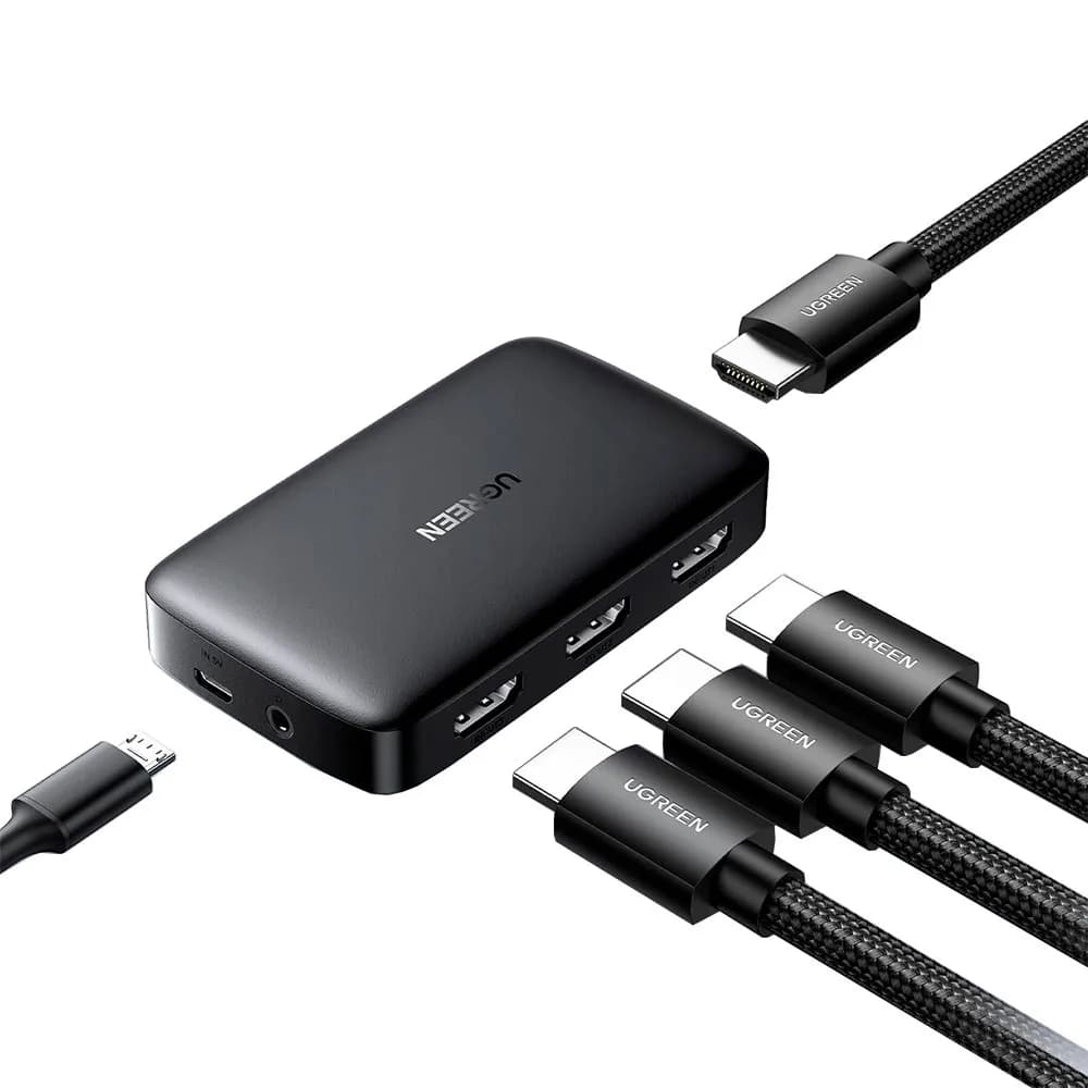 Switch HDMI Ugreen com 3 Entradas HDMI e 1 Saída HDMI com Controle Remoto - CM332