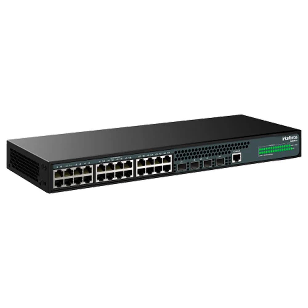 Switch Intelbras Gerenciavel 24 Portas Gigabit com 4 Portas SFP S2328G-A - 4760106