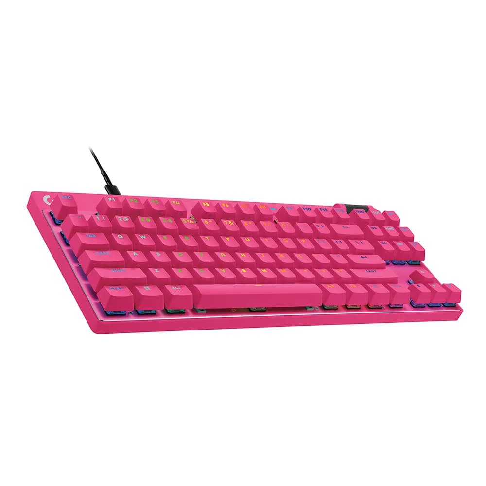 Teclado Logitech Gamer Pro x TKL Rapid Magenta - 920-013133