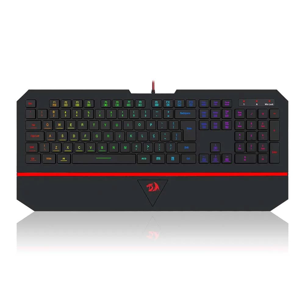 Teclado Redragon Membrana Gamer RGB Preto Karura 2 K502RGB (PT)