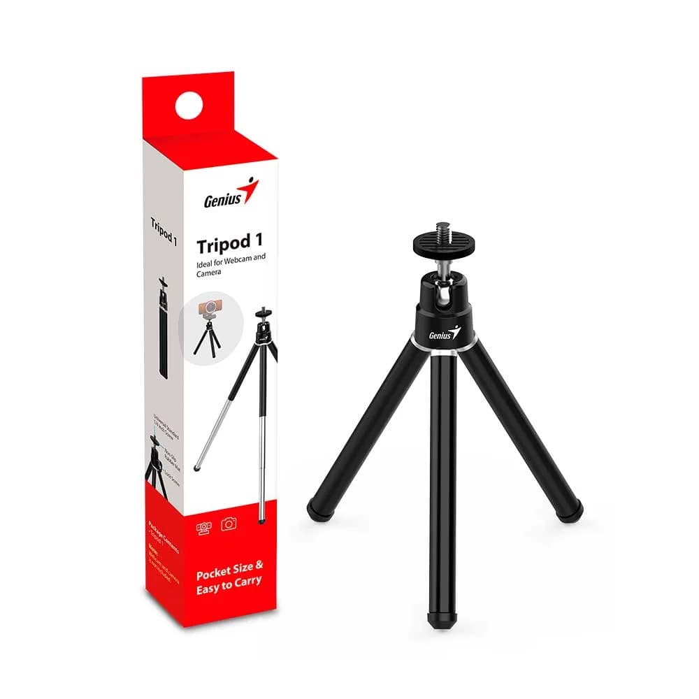 Tripe para Câmera e Webcam Genius Tripod 1 Preto