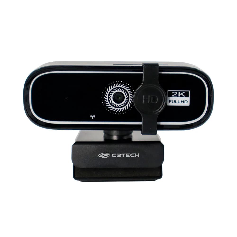 Webcam C3Tech QHD 2K WB-200BK Preto