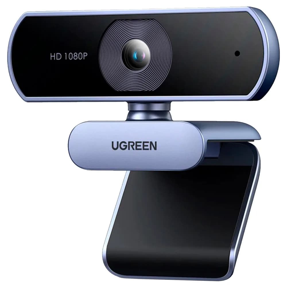 Webcam Ugreen 1080P Full HD USB Cinza com Microfone - CM678